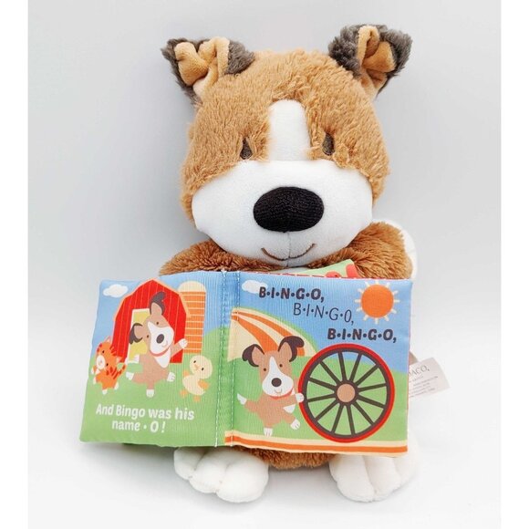 Demdaco Bingo Puppy Tan Dog Hand Puppet Plush 10" With Book Stuffed Animal Toy - Picture 8 of 9